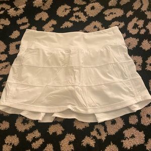 Lululemon White Pace Rival Skirt